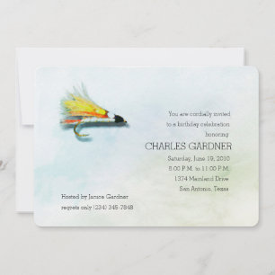 Invitation d'anniversaire Pêche