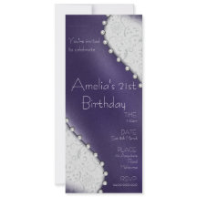 Invitation d'anniversaire Perle