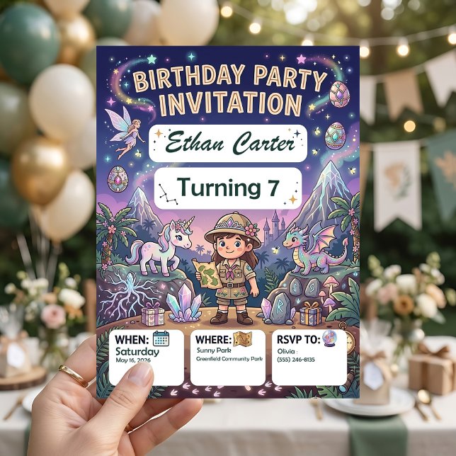 Invitation d'anniversaire personnalisable carte au (Créateur téléchargé)