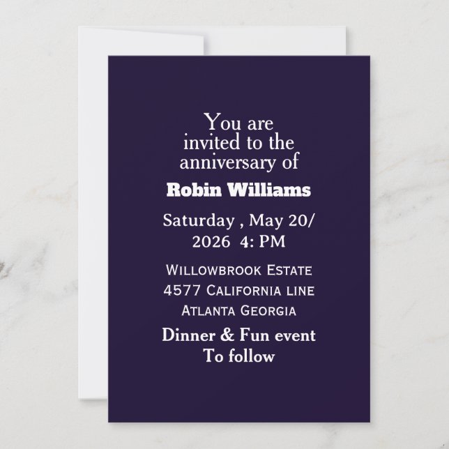 Invitation d'anniversaire personnalisable | Modifi (Devant)