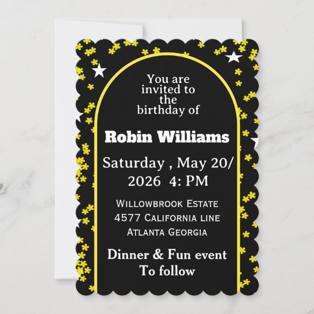 Invitation d'anniversaire personnalisable | Parti  (Devant)