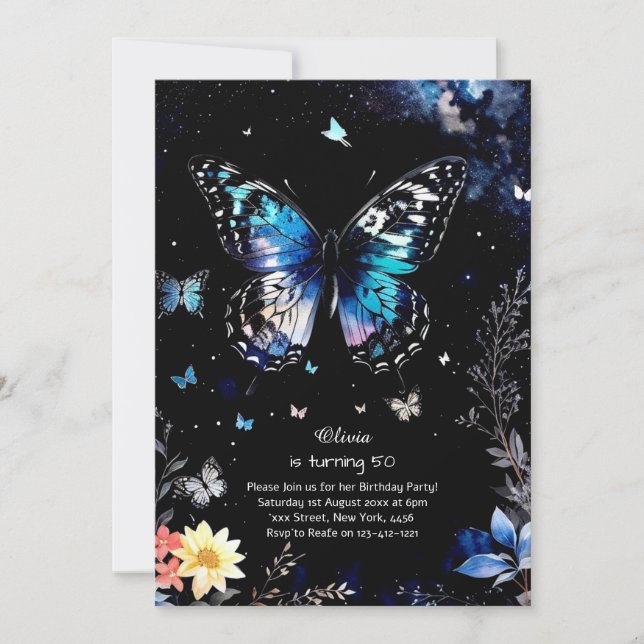 Invitation d'anniversaire personnalisée (Devant)