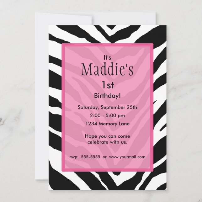 Invitation d'anniversaire personnalisée (Devant)