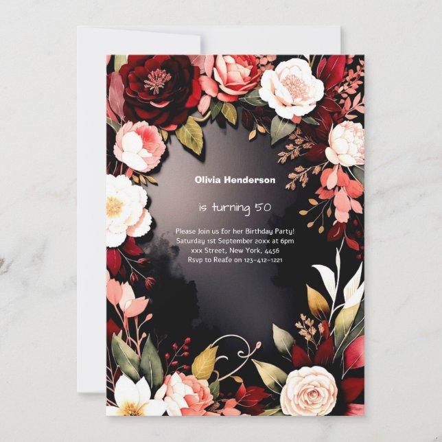 Invitation d'anniversaire personnalisée (Devant)