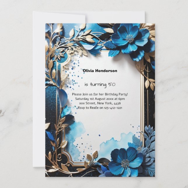 Invitation d'anniversaire personnalisée (Devant)