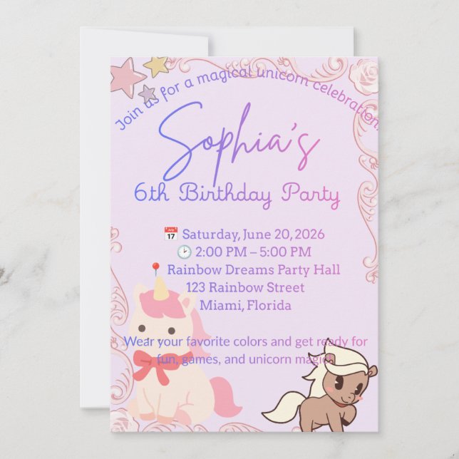 Invitation d'anniversaire personnalisée | Annivers (Devant)