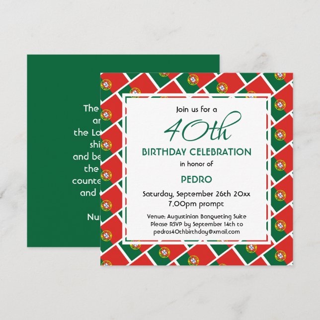 Invitation d'anniversaire personnalisée avec DRAPE (Devant / Derrière)
