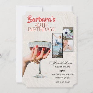 Invitation d'anniversaire personnalisée avec photo