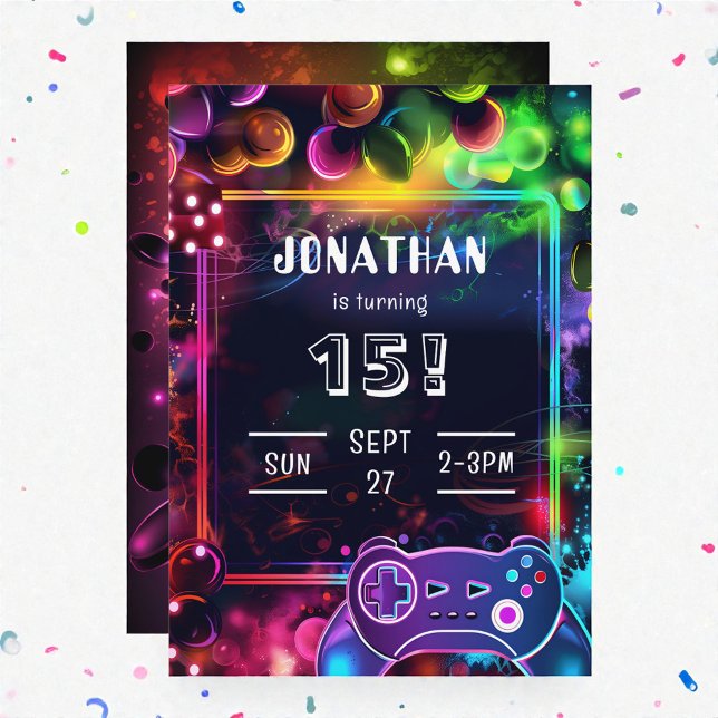 Invitation d'anniversaire personnalisée avec vidéo (Créateur téléchargé)