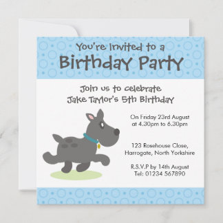 Invitation d'anniversaire personnalisée - Chien no