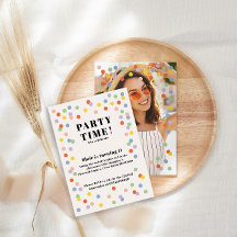 invitation d'anniversaire personnalisée colorée