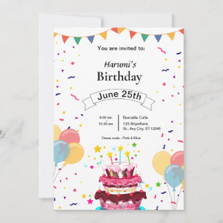 Invitation d'anniversaire personnalisée - Concepti