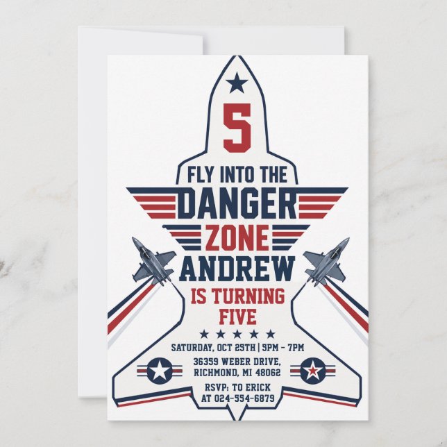 Invitation d'anniversaire personnalisée de l'armée (Devant)