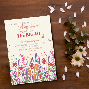 Invitation d'anniversaire personnalisée de libellu