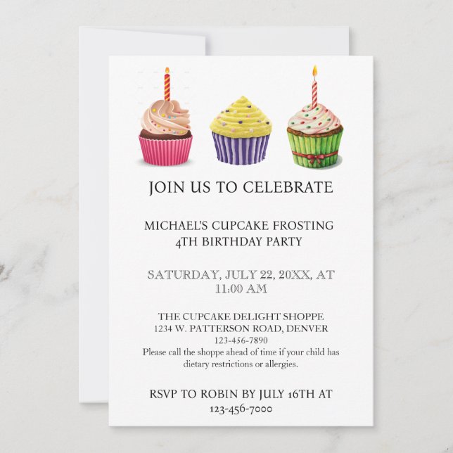 Invitation d'anniversaire personnalisée de Michael (Devant)