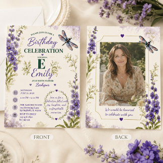 Invitation d'anniversaire personnalisée de naissan