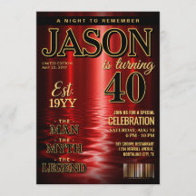 Invitation d'anniversaire personnalisée, élégante 