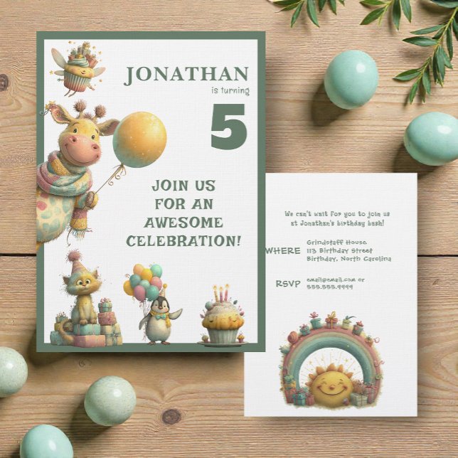 Invitation d'anniversaire personnalisée et fantais (Créateur téléchargé)