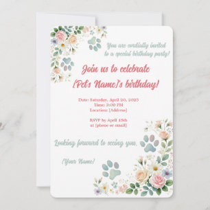 Invitation d'anniversaire personnalisée pour anima
