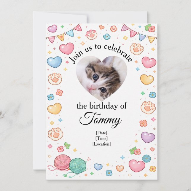 Invitation d'anniversaire personnalisée pour anima (Devant)