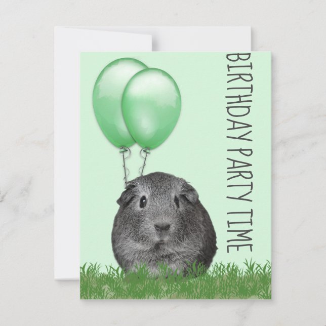 Invitation d'anniversaire personnalisée pour fille (Devant)
