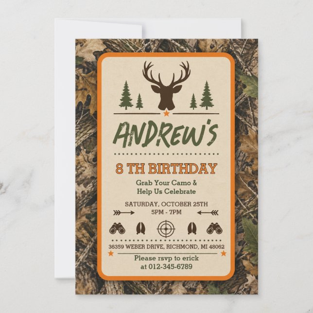 Invitation d'anniversaire personnalisée pour garço (Devant)