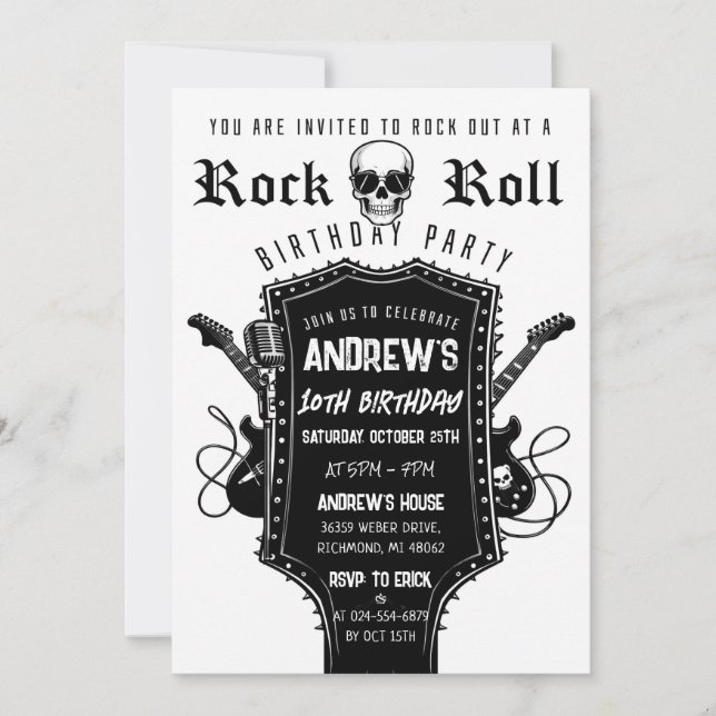 Invitation d'anniversaire personnalisée pour guita (Devant)