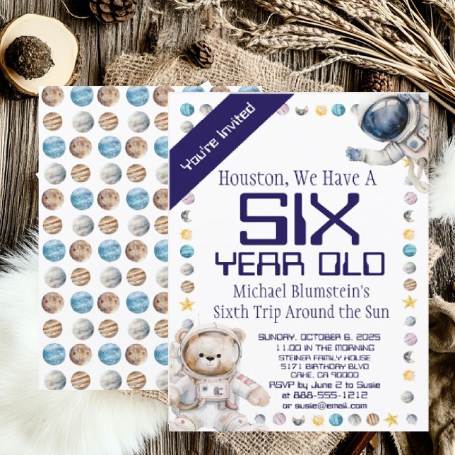 Invitation d'anniversaire personnalisée pour l'âge (Créateur téléchargé)