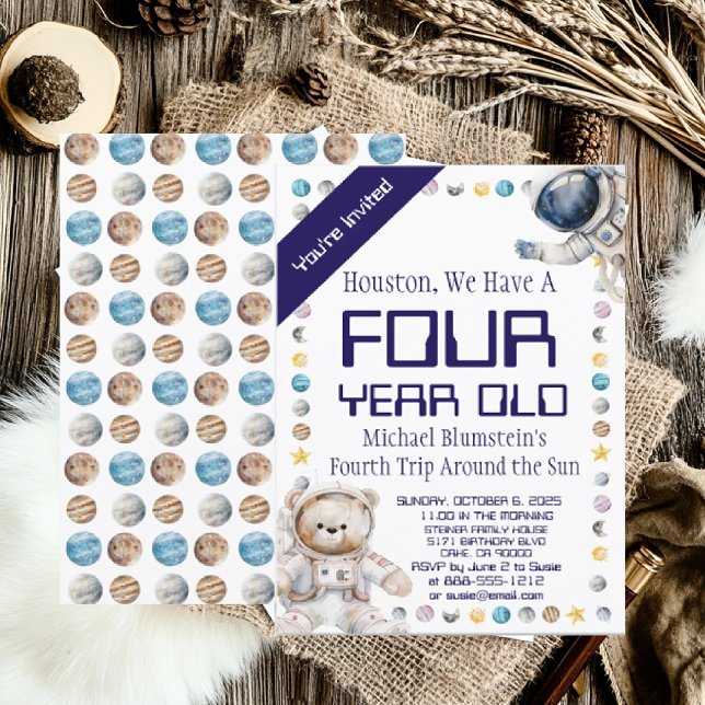 Invitation d'anniversaire personnalisée pour l'âge (Créateur téléchargé)