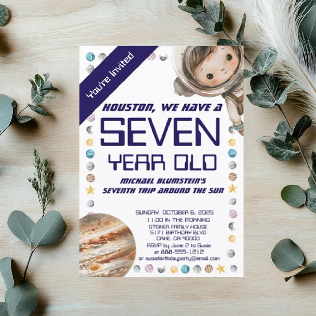 Invitation d'anniversaire personnalisée pour l'âge (Créateur téléchargé)