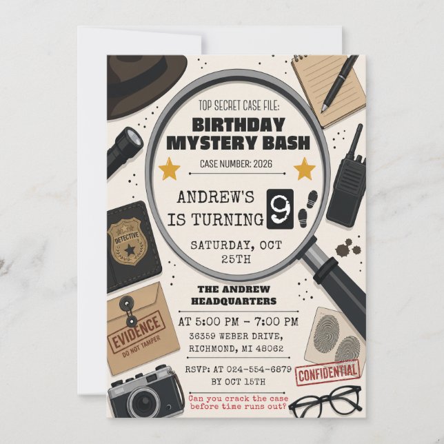Invitation d'anniversaire personnalisée pour un ad (Devant)