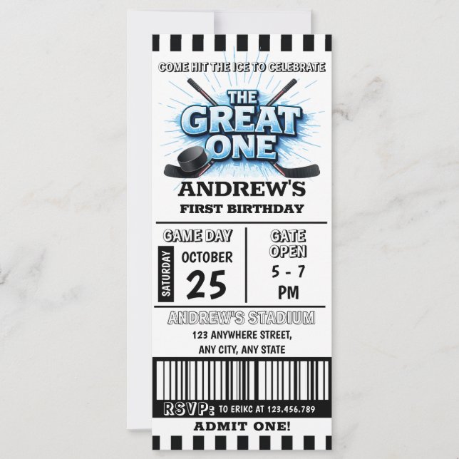 Invitation d'anniversaire personnalisée pour un pr (Devant)