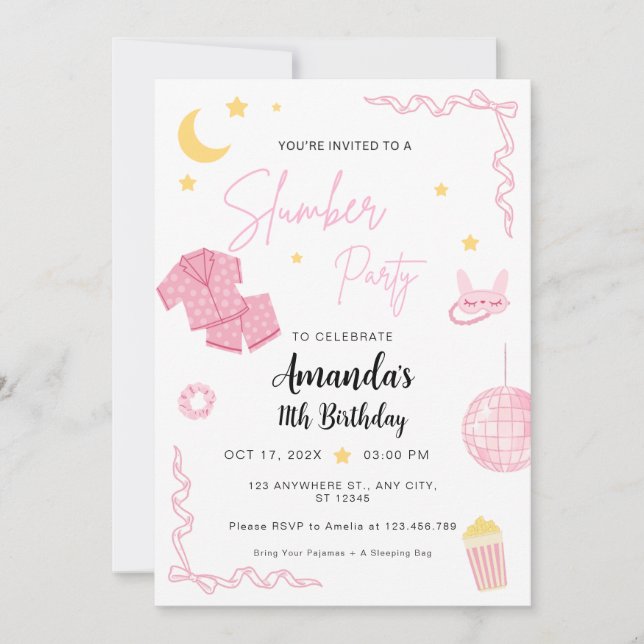 Invitation d'anniversaire personnalisée pour une s (Devant)