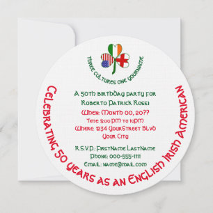 Invitation d'anniversaire personnalisée Shamrock a