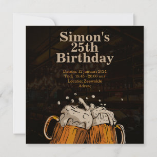 Invitation d'anniversaire personnelle bière