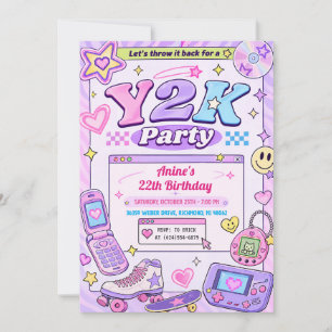 Invitation d'anniversaire personnelle fille rose r