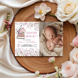 Invitation d'anniversaire Photo Chapitre Un Livre