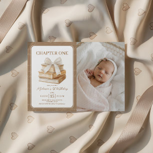 Invitation d'anniversaire photo du premier chapitr