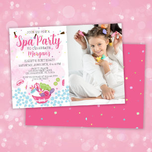 Invitation d'anniversaire Photo Spa