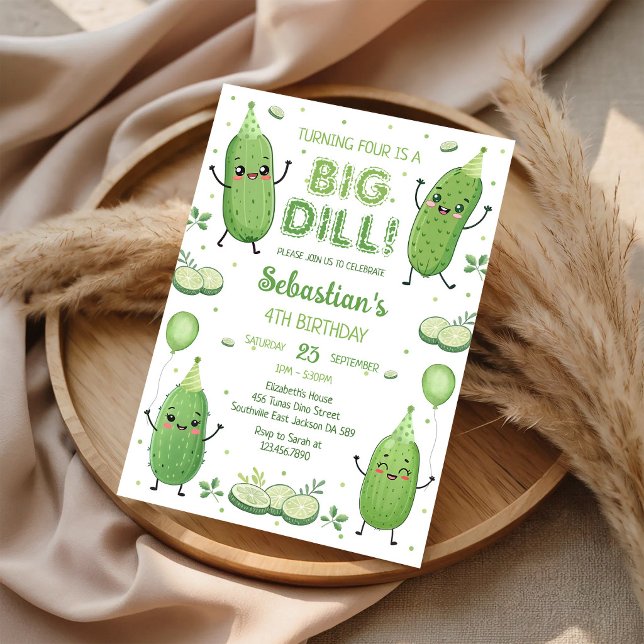 Invitation d'anniversaire Pickle Big Dill Party (Créateur téléchargé)