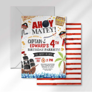 Invitation d'anniversaire pirate