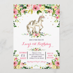 Invitation d'anniversaire Pony, invitation d'anniv