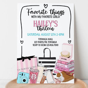 Invitation d'anniversaire pour adolescente : Thème