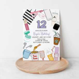 Invitation d'anniversaire pour adolescente : Thème