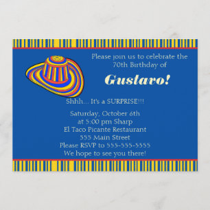 Invitation d'anniversaire pour adultes colombiens
