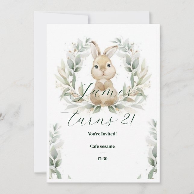 Invitation d'anniversaire pour bébé (Devant)