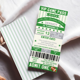 Invitation d'anniversaire pour billet de football