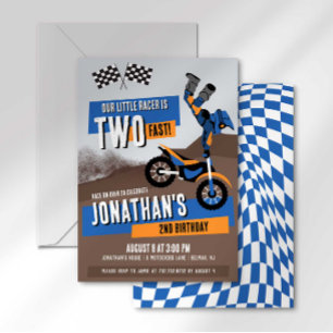 Invitation d'anniversaire pour deux vélos de dirt 