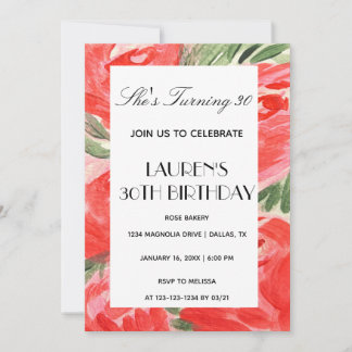 Invitation d'anniversaire pour elle