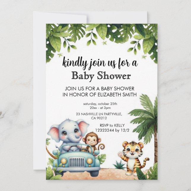 Invitation d'anniversaire pour enfant de fête Bébé (Devant)